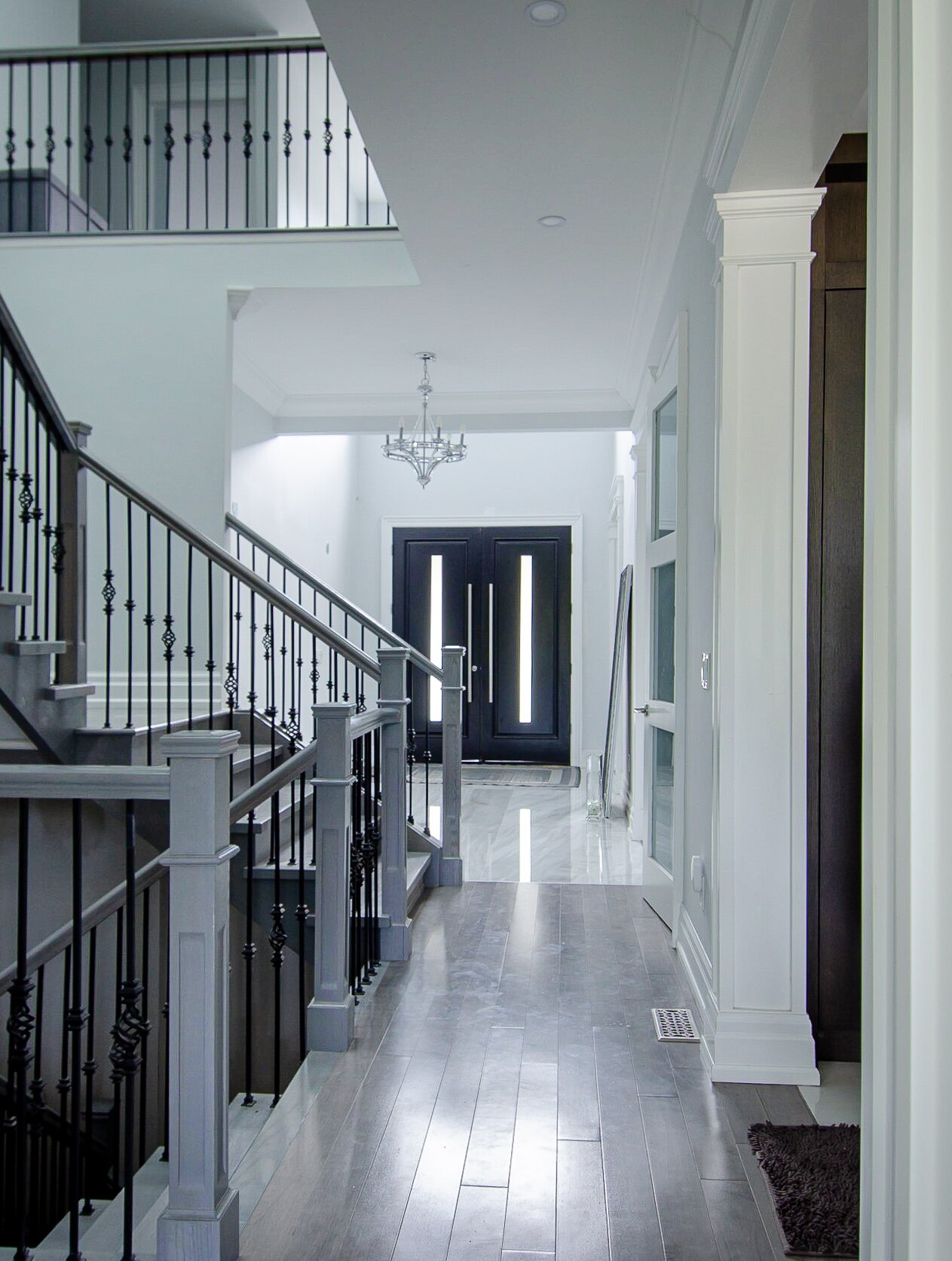 Light transfers throughout the house passively.